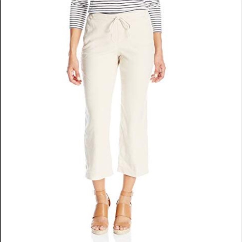 NYDJ Jamie Relax Ankle Linen Pants Woman Size 10 New